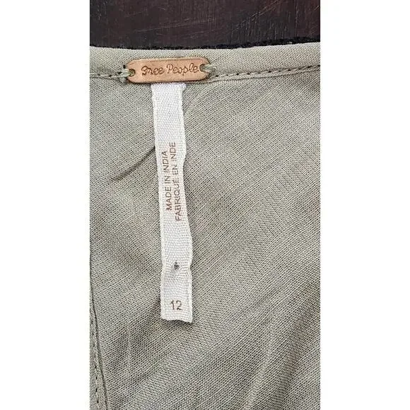 Free People Women's Chic Mini Black Rocco Dress Laced A line Open Back Sz 12 - Picture 10 of 12